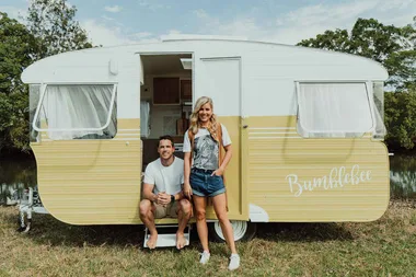 Take a tour through this vintage caravan renovation