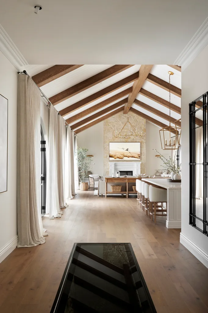 Alisa and Lysandra Brighton bungalow wine cellar in timber floor exposed beams