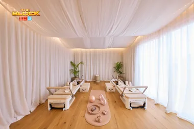 Britt and Taz's rumpus room is a pilates studio.