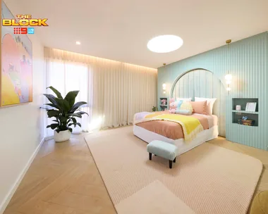 Can and Han's blue children's bedroom.