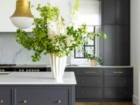 A Cape Cod style kitchen .