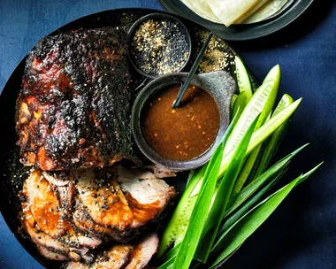 Caramelised roast pork with five spice and ginger