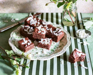 Chocolate coconut slice