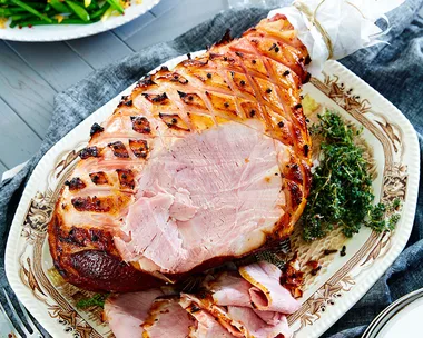 Ginger and lime glazed ham