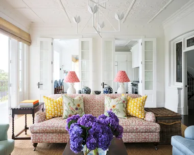 Colourful renovation Federation home with harbour views