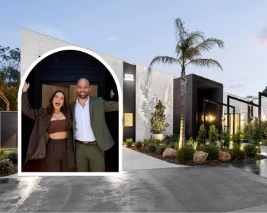 Courtney and Grant with their The Block 2024 house