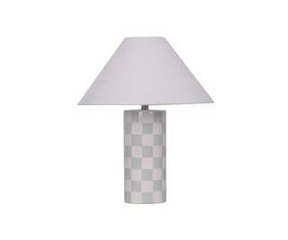 Emelia Check Ceramic Table Lamp