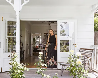 Illustrator Alexandra Nea's home studio Sydney balcony with garden