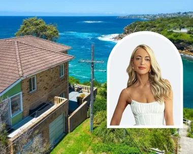 Jackie O radio host inset with the before shot of her Gordons Bay home in Clovelly