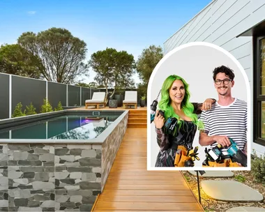 Kylie and Brad's The block 2024 house and pool