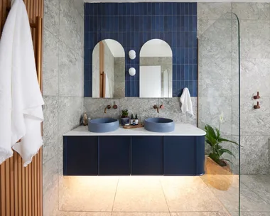 Mimi and Kristian's The Block 2024 Main Ensuite