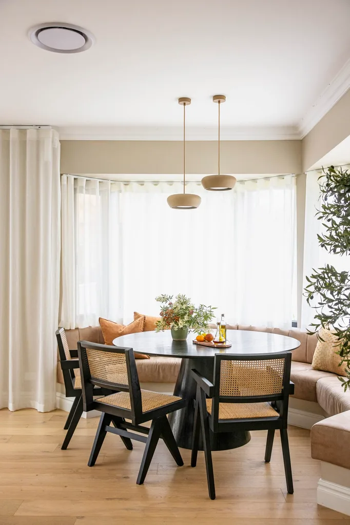 Rachel and Ryan's living room at their South Coast holiday home.