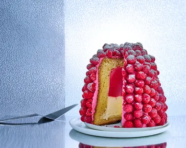 Raspberry limoncello bomb