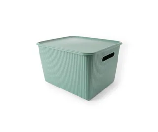 Ribbed 18L storage container in Green, Target
