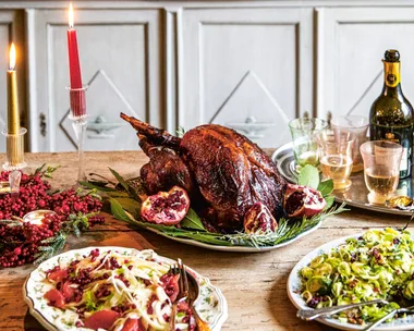 Pomegranate-glazed turkey