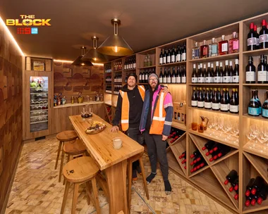 Robby and Mat The Block 2025 alfresco terrace and shed