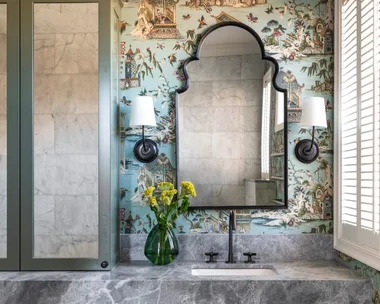 Dressing table in an ensuite.