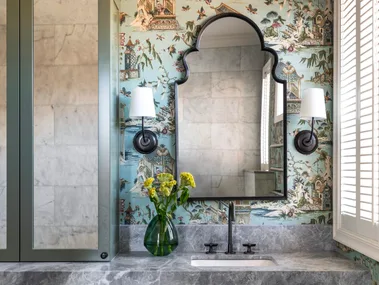 Dressing table in an ensuite.