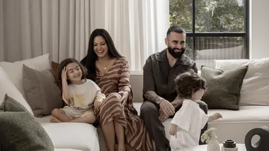 Sarah-marie and matty from gogglebox in their renovated house with their children